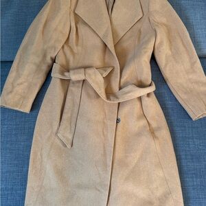 Women's Tan Belted Coat